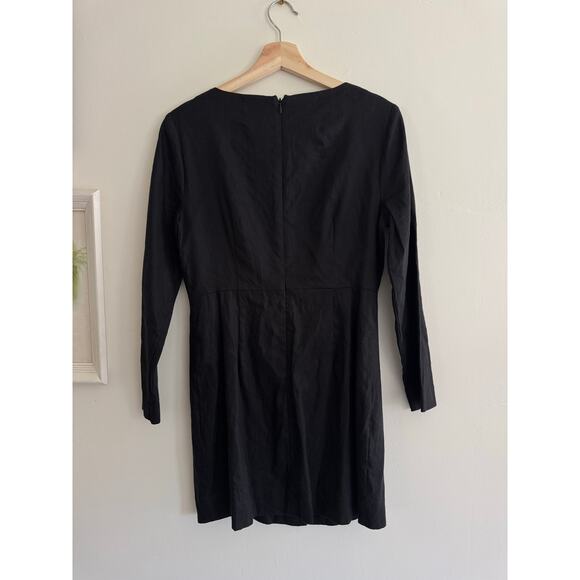 J. CREW Long Sleeve Button Front Mini Dress Size 6 - Picture 2 of 8